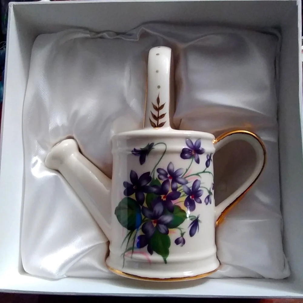 Porcelain Collectibles Watering Can - Picture 1 of 5